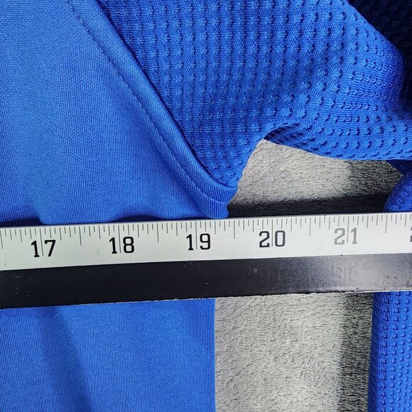 Mens Majestic Blue Pullover Shirt Crew Neck Long Sleeve Size S - Picture 10 of 12